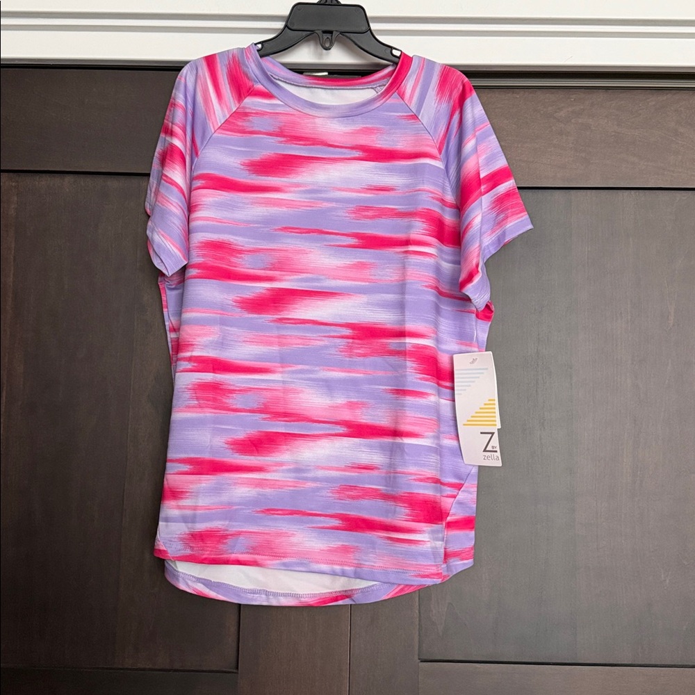 Z by Zella Girl Performance Athletic Shirt in Purple Bloom Size Medium 8/10